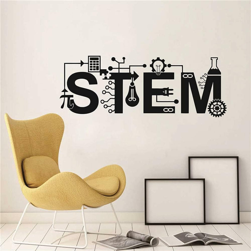 GADGETS WRAP STEM Technology Wall Art Sticker for Classroom Laboratory,Science Math Education Wall Decal School Bedroom Wall