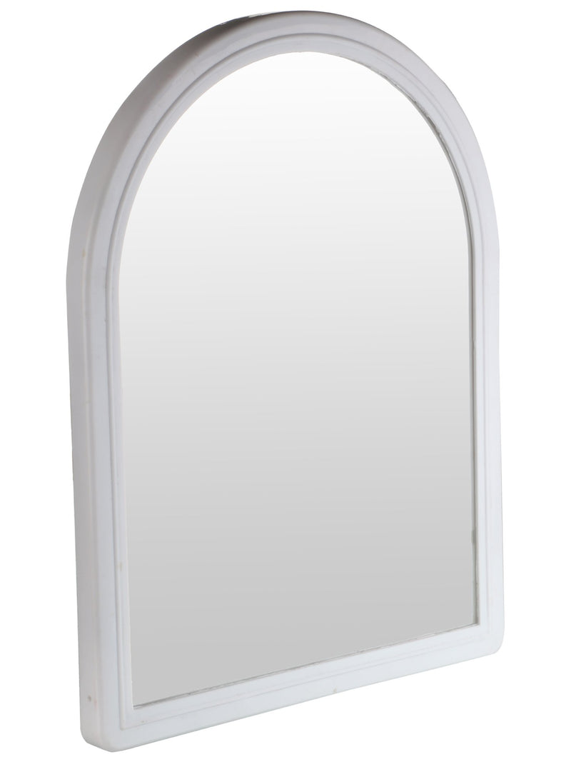 Victor Enterprise White 12x16 Inch Arch Shape Plastic Portable Beauty Makeup Mirror for Bathroom, Dressing Table/Shaving/and for Wall Mount