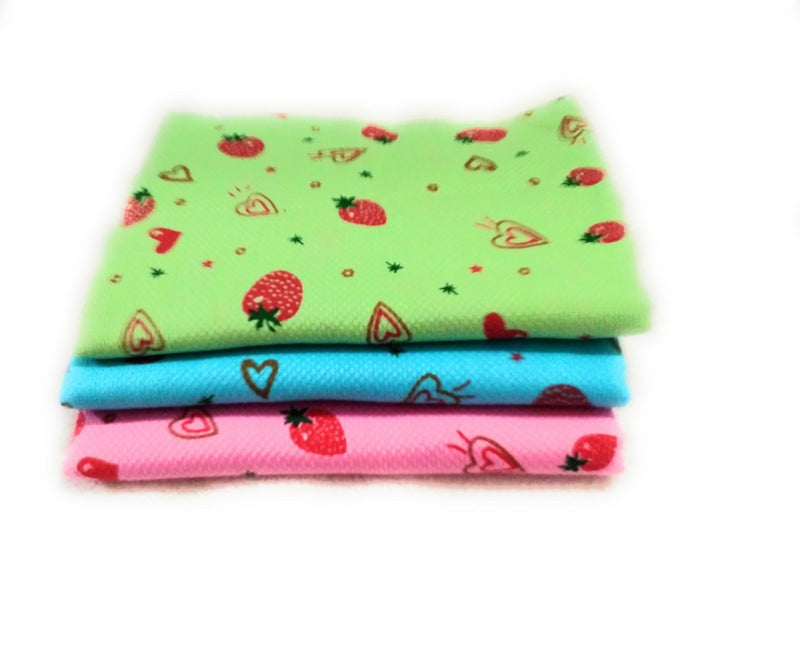 Cotton Colors Cotton Bath Towel (Pack of 4, Large Multicolor, Berry Printed Design)