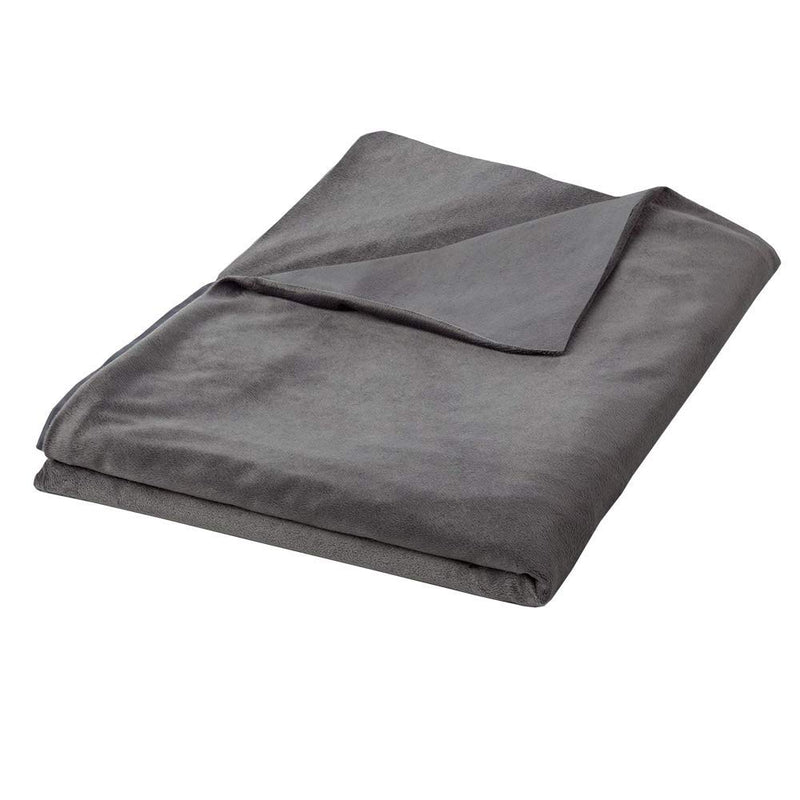 Cottington Lane Weighted Blanket for a Adult - 48" x 75"(12 Lbs Or 5.5 Kg) - Calm, Sleep Better and Relax Naturally. Adult Twin Size_Grey Blanket + Dark Grey Cover