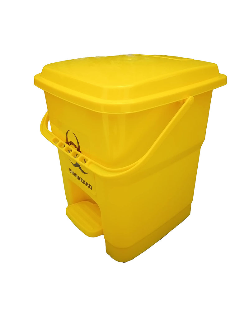 GOMSUN 12 LTR BIO MEDICAL WASTE PEDAL DUSTBIN COLOR CODED DUSTBIN (RED+YELLOW+BLUE+GREEN+BLACK IN PACK OF 5)