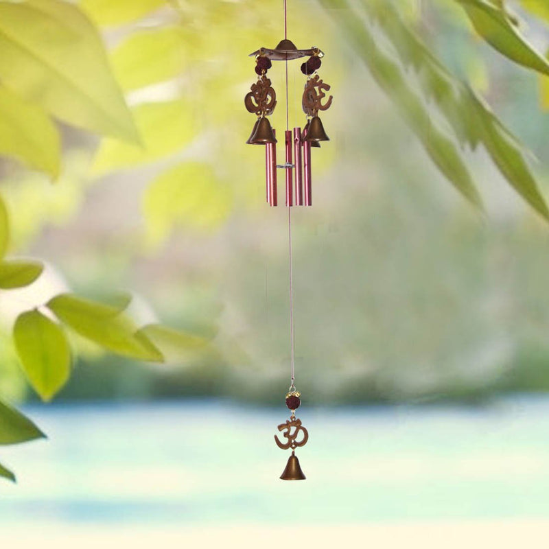 Divya Mantra Feng Shui Om Rudraksha 5 Pipe Wind Chime