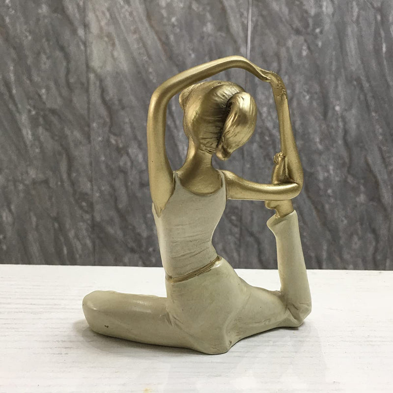 Artgenius Art Abstract Yoga Figurine Statue,Home Decorative Girl Yoga Scuplture (King Pigeon Pose)