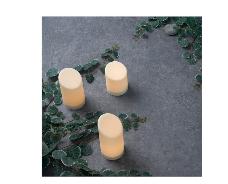 ÄDELLÖVSKOG LED Block Candle in/Out White , (Set of 3)