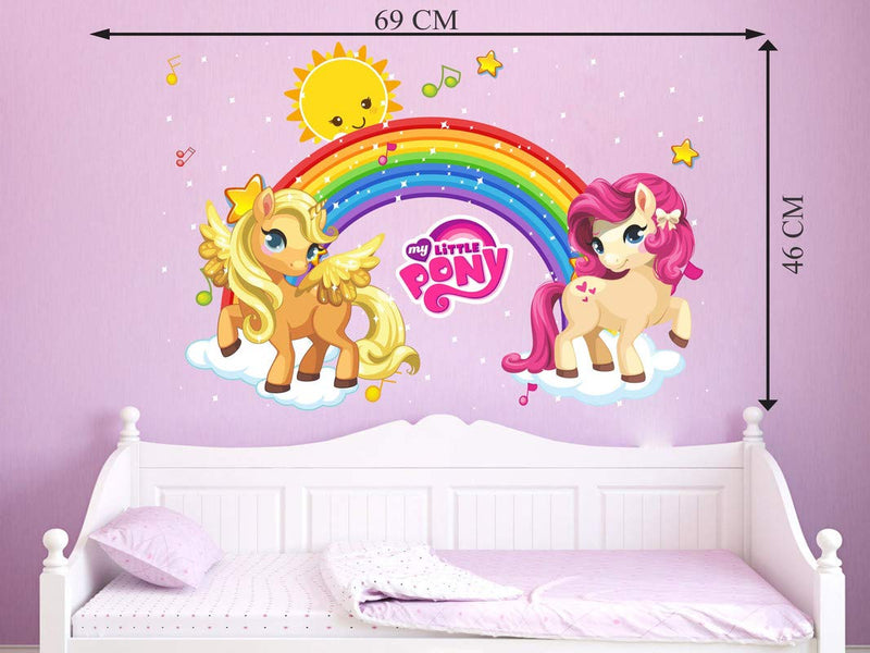 DivineDesigns™ Pony Unicorn Sticker | Wall Sticker for Living Room/Bedroom/Office and All Decorative Stickers