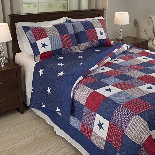 Bedford Home Caroline 3 Piece Quilt Set - King