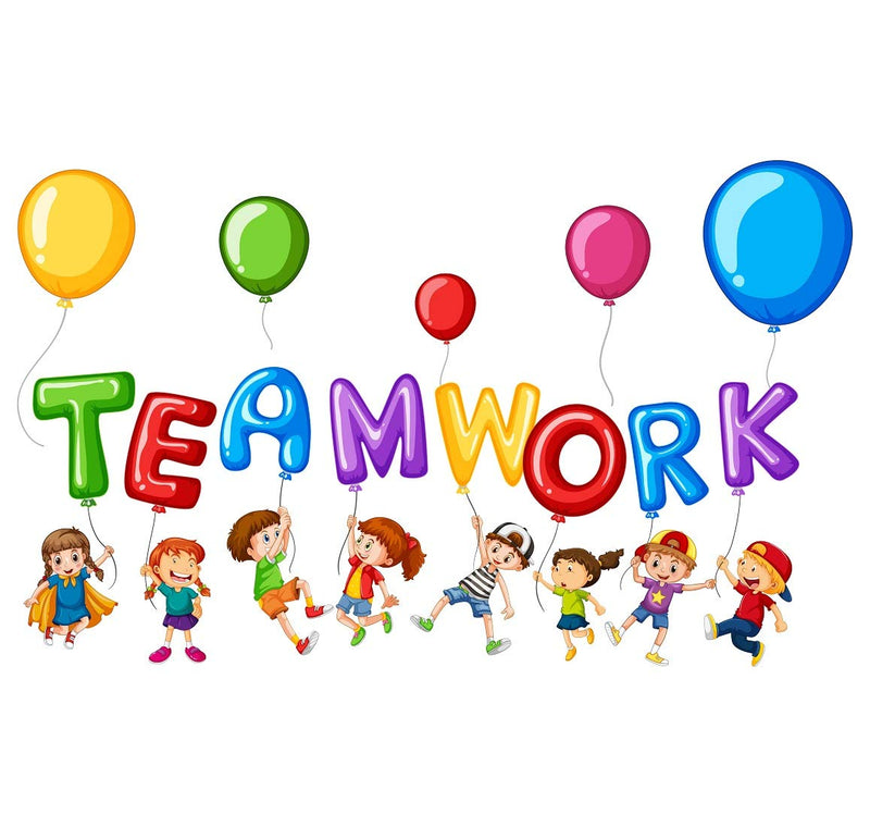 Tuffuk Team Work Large Vinyl Wallstickers for Home Decorations(90 cm x 50 cm)5TZ0145