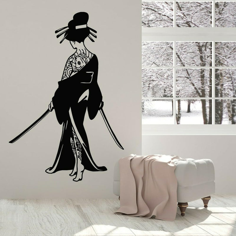 GADGETS WRAP Vinyl Vinyl Japanese Geisha Wall Decal