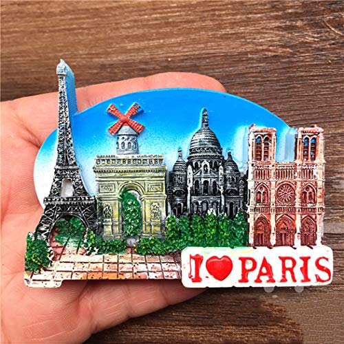 Wowobjects® Refrigerator Magnet Fashion I Love Paris Travel Fridge Magnet Fridge Decoration