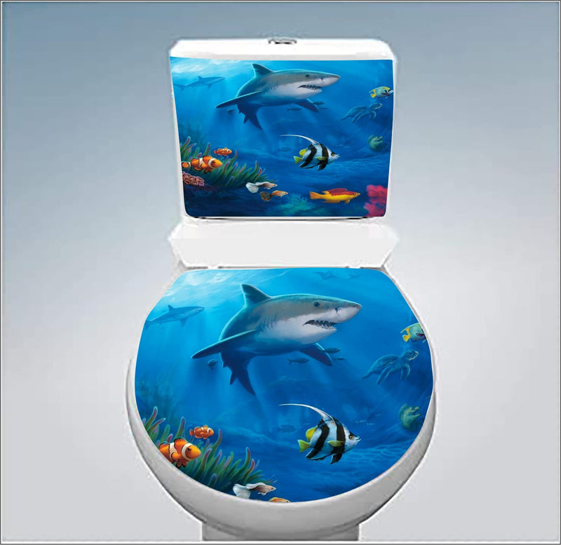 Divine decoration Sea Animals Toilet Seat Sticker ( Size :- 38 X 33 cm )GDDS05 New