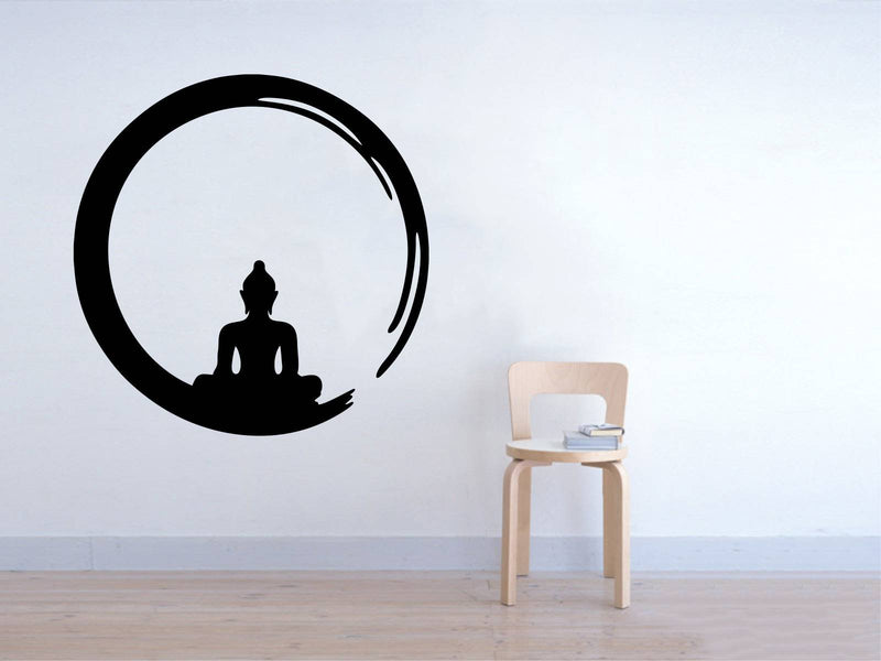 GADGETSWRAP Wall Decal Sticker Lord Buddha Enlightment ' Large Size Wall Sticker (Wall Coverage Area - Height 58 cms X Width 58 cms)(Pack of 1)