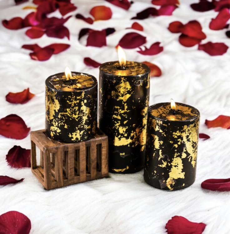 Ck Homez Aroma Pillar Candles in Gift Box Aroma Therapy Candles for Gifting (Set of 3)