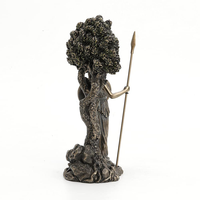 Veronese Design Resin Statues Greek Goddess Athena Under Olive Tree Bronze Finish Statue 5.25 X 9.5 X 4.5 Inches Bronze