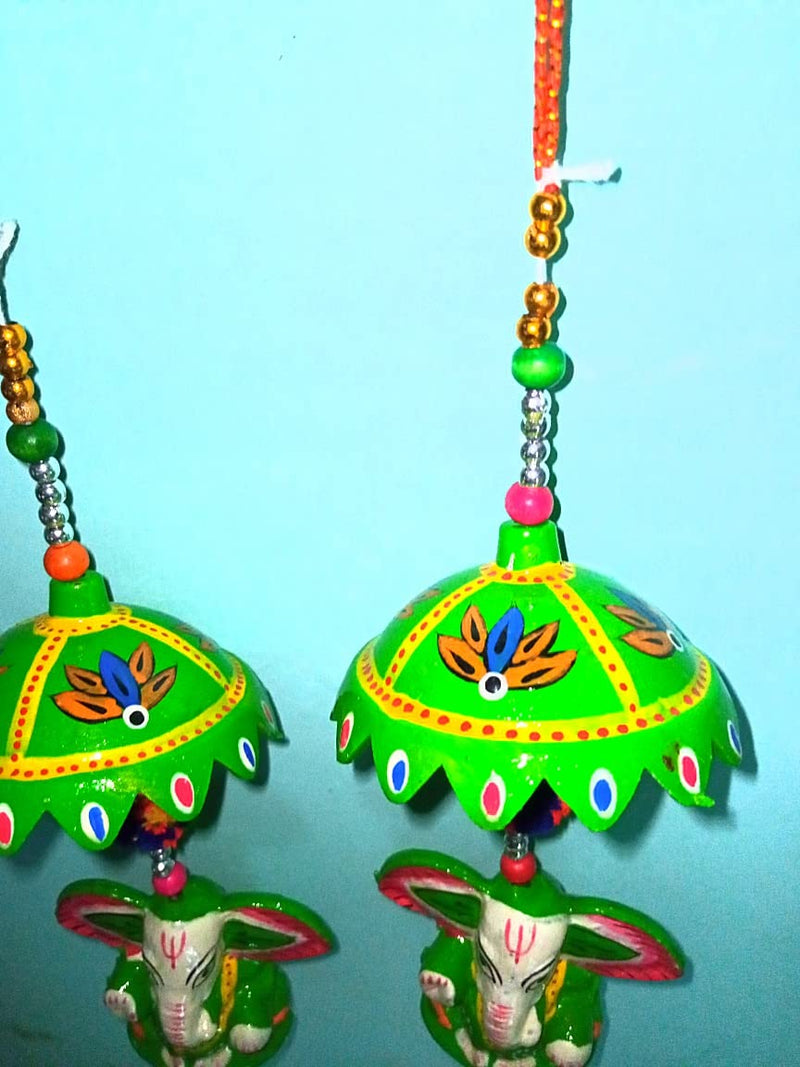 Surya Art Gallery Wind Chime Door Hanging Ganesh Chatri line Set of2 pc