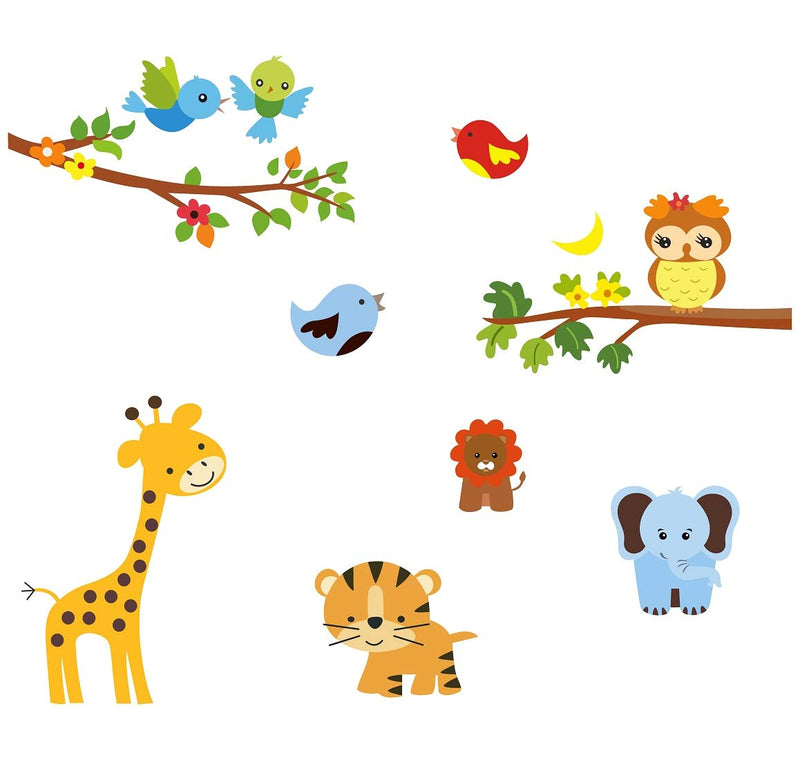 Tuffuk Animals Large Vinyl Wallstickers for Home Decorations(100 cm x 80 cm)5TZ302