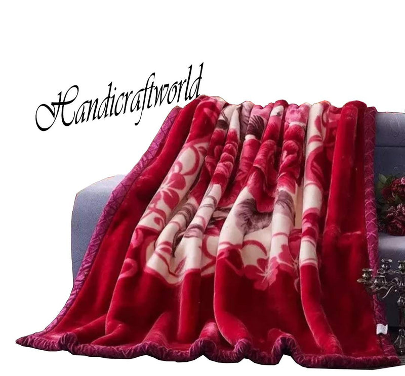 Handicraftworld Wool Single Blanket, Multicolour, Pack of 1