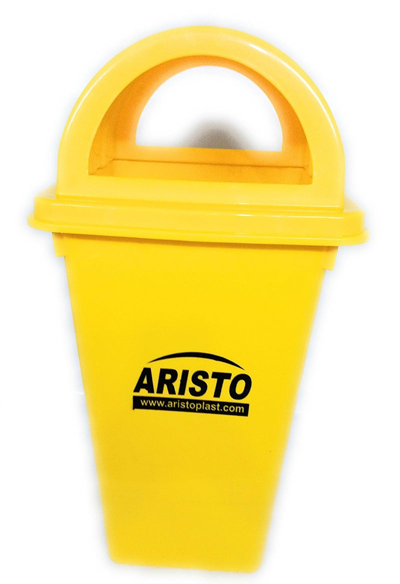 ARISTO Square Dome Garbage Waste Dustbin 110 Ltr (Yellow)