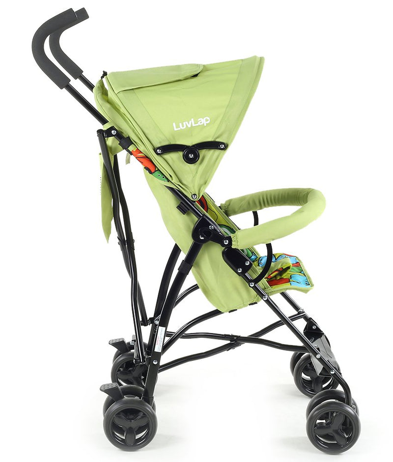 LuvLap Tutti Fruti Baby Stroller/Buggy, Compact & Travel Friendly Baby pram, for Baby & Kids, 6-36 Months, with 5 Point Safety Harness, Adjustable seat Recline, 15Kg Capacity (Green)