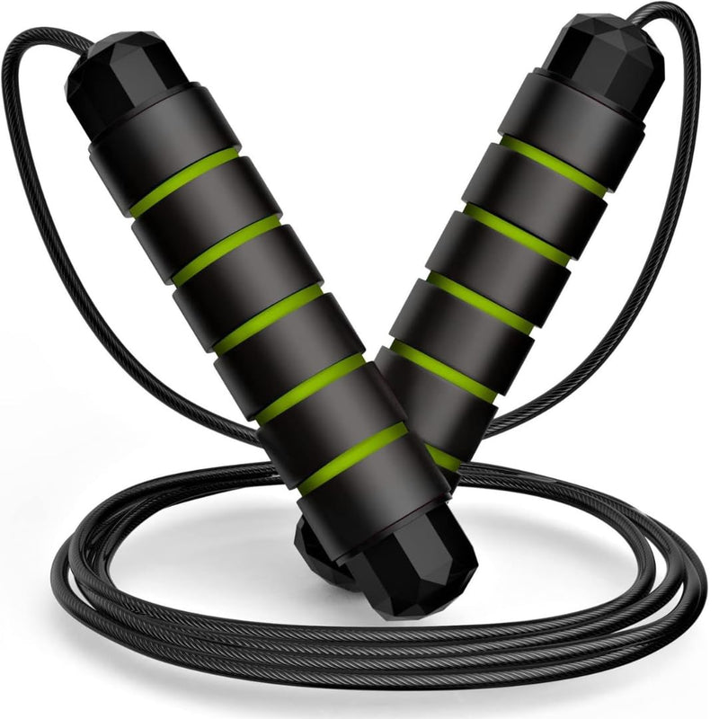 Abb Initio Gym Skipping Rope For Men & Women Adjustable Jumping Rope For Men Gym Rope/Exercise Rope For Men Workout, Green