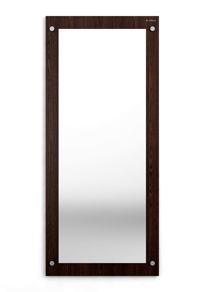 Anikaa Sofi Engineered Wood Dressing Full Length Rectangular Wall Mounted Mirrors (Wenge Big) Framed