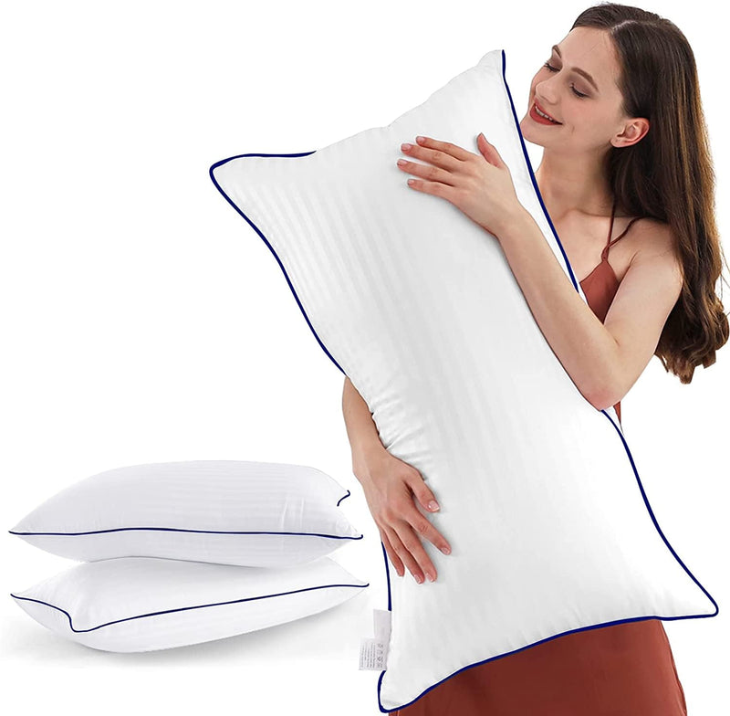 9villa Microfiber Bed Pillow for Sleeping Comfort(16X26, Microfiber, White, Pack of 2 Pillows)