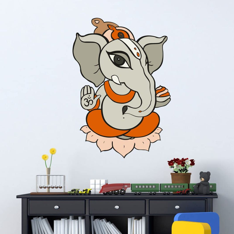 Delight Art Shree Lord Ganesha Ganpati ji Wall Sticker Size - ( 38*55 ) cm Model id - ( DAMC00594L )