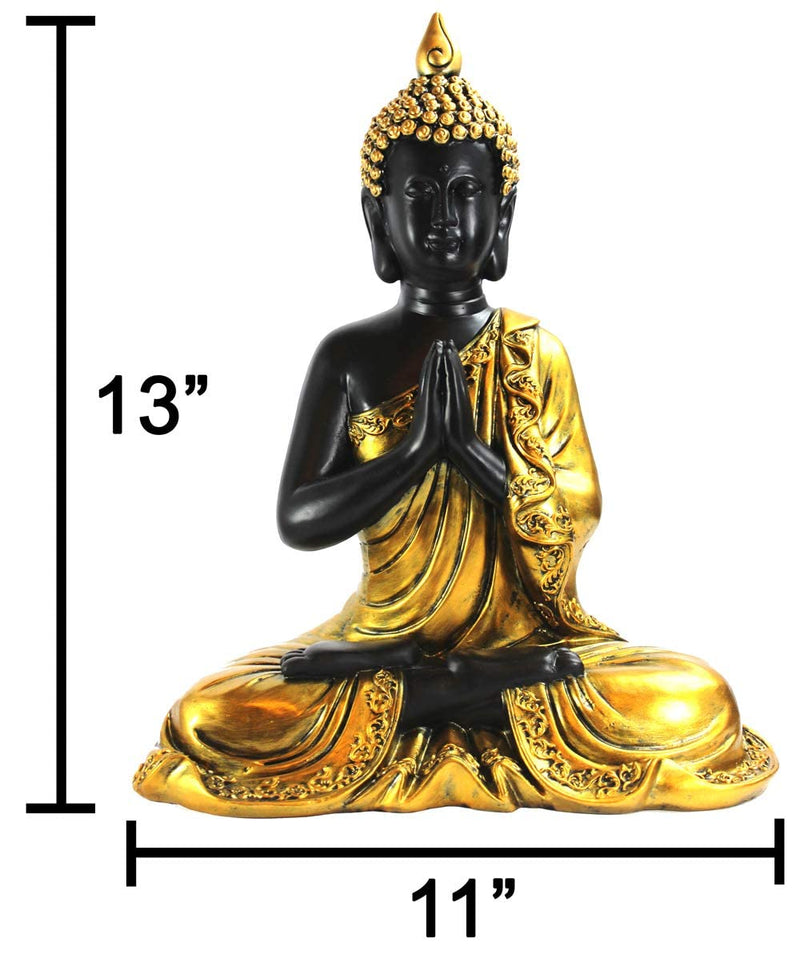 Seraphic 13" Golden Meditation Buddha Statue