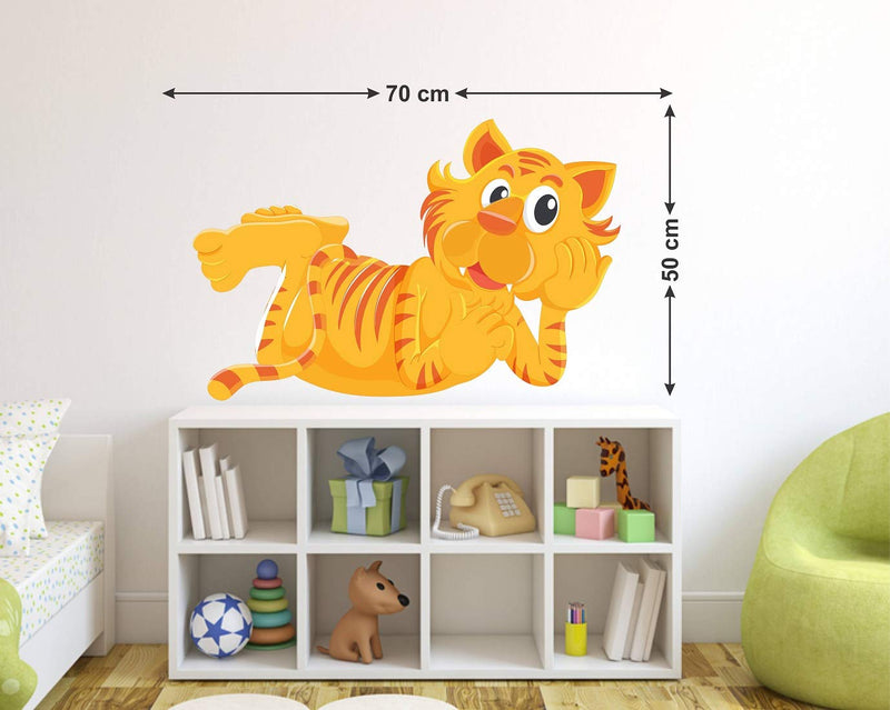 Tuffuk Wild Cat Large Vinyl Wallstickers for Home Decorations(70 cm x 50 cm)5TZ239