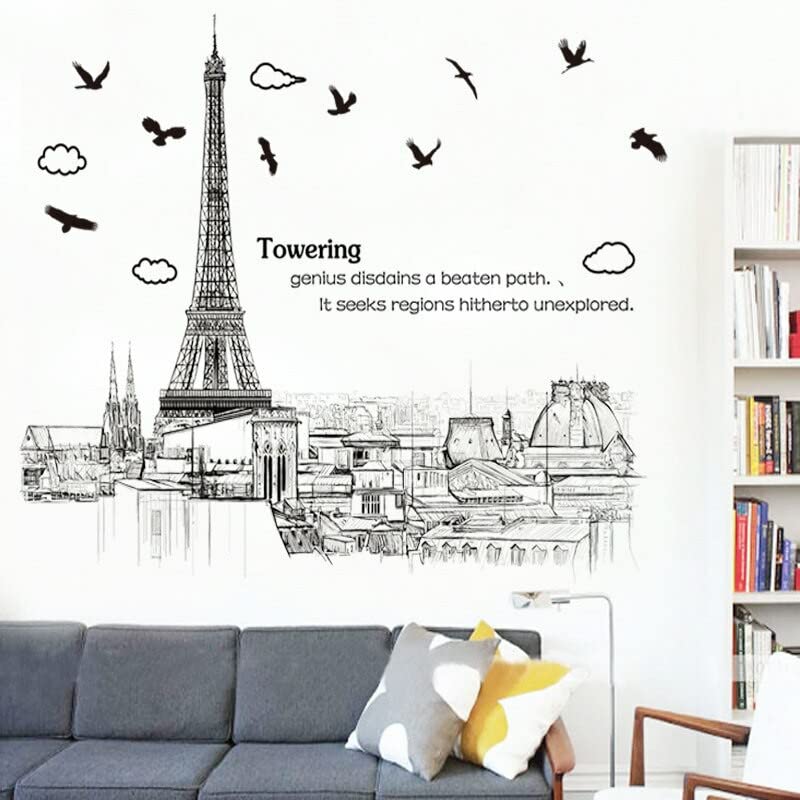 GADGETS WRAP Vinyl Wall Decal Sticker Paris Landscape Tower