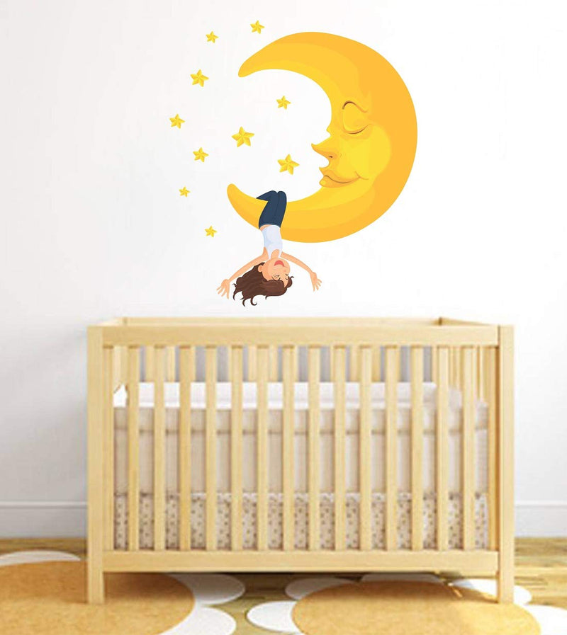 Tuffuk Good Night Large Vinyl Wallstickers for Home Decorations(60 cm x 70 cm)4TZ123