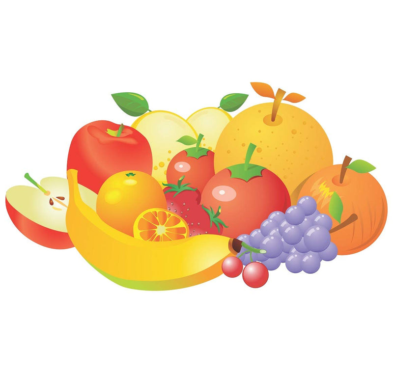 Tuffuk Fruits Large Vinyl Wallstickers for Home Decorations(60 cm x 30 cm)4TZ018