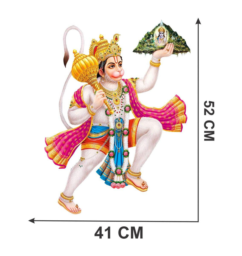 Decor Kraft Hanumanji Wall Sticker & Decal,Size- 53 Cm X 32 Cm,Religious