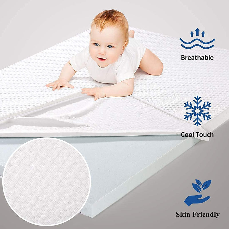 EDILLY 3 Inch Cooling Gel Memory Foam Mattress Topper Twin Size, with Removable Soft Cover, Comfort Body Support & Pressure Relief