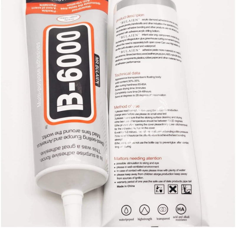 B-6000 Multi Purpose Glue (110 ML) for Jewelry Making, Craft & Much More 3.7fl.oz (110 ML) Pack Of One