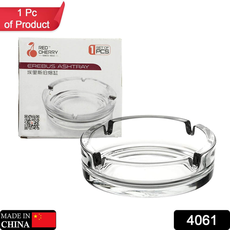 soclazz Glass Classic Crystal Quality Cigar Cigarette Ashtray Round Tabletop for Home Office Indoor Outdoor Home Decor