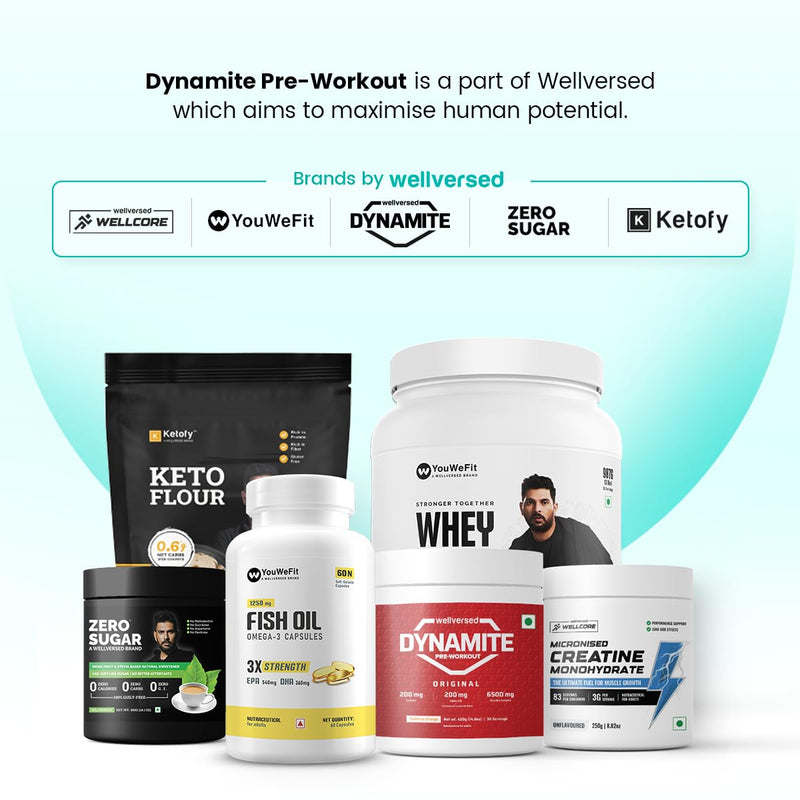 Wellversed Dynamite Pre-Workout Powder (210G, 15 Servings)|Valencia Orange|Pre-Workout For Men & Women With 200Mg Alpha Gpc|200Mg Caffeine|6500Mg Citrulline Complex|1000Mg Creatine