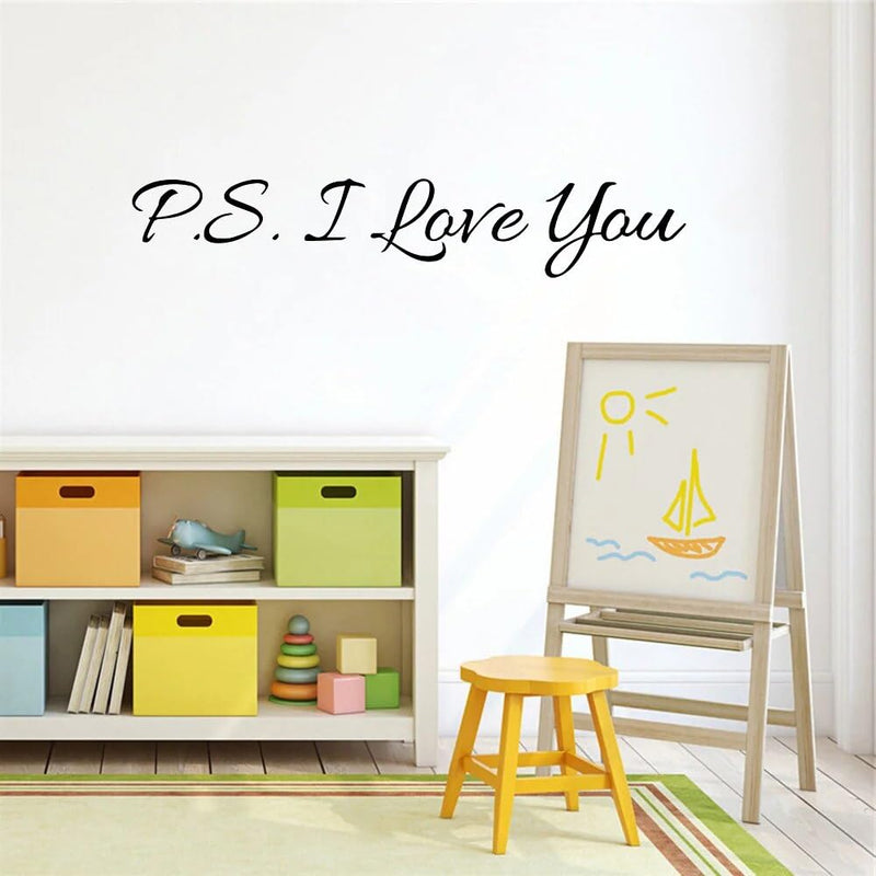 GADGETS WRAP Wall Decal Vinyl Sticker PS I Love You Quotes for Office Home Wall Decoration