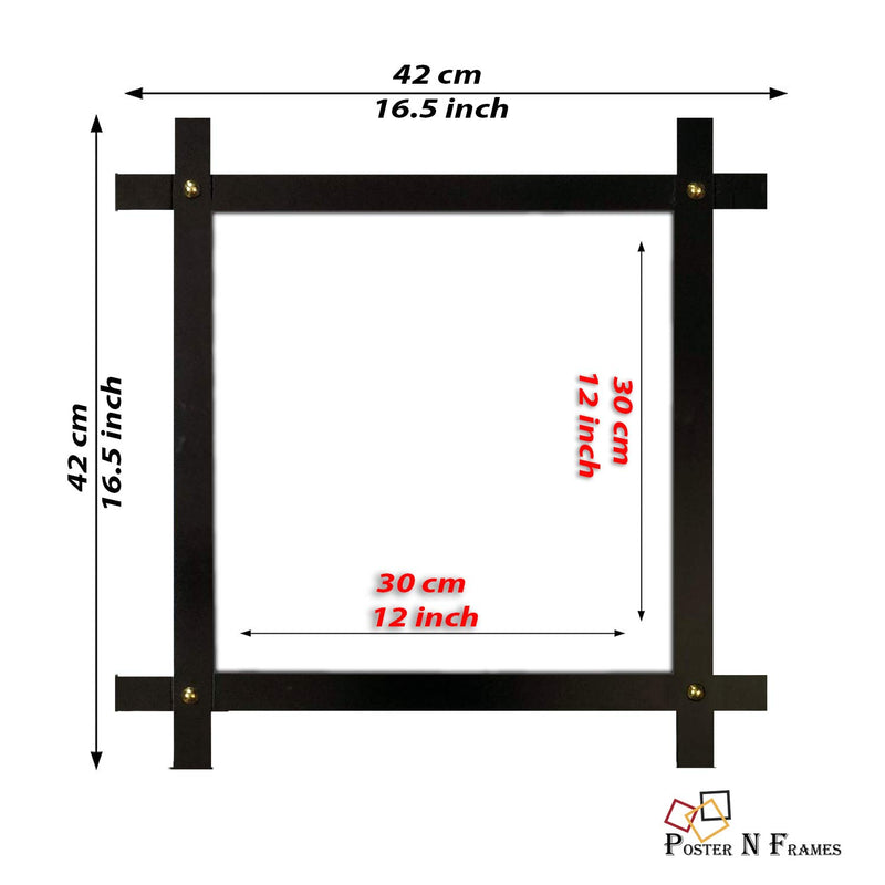 Poster N Frames Cross Wooden Frame Hand-Crafted with Photo of Swan (16.5x16.5inch, Multicolour)