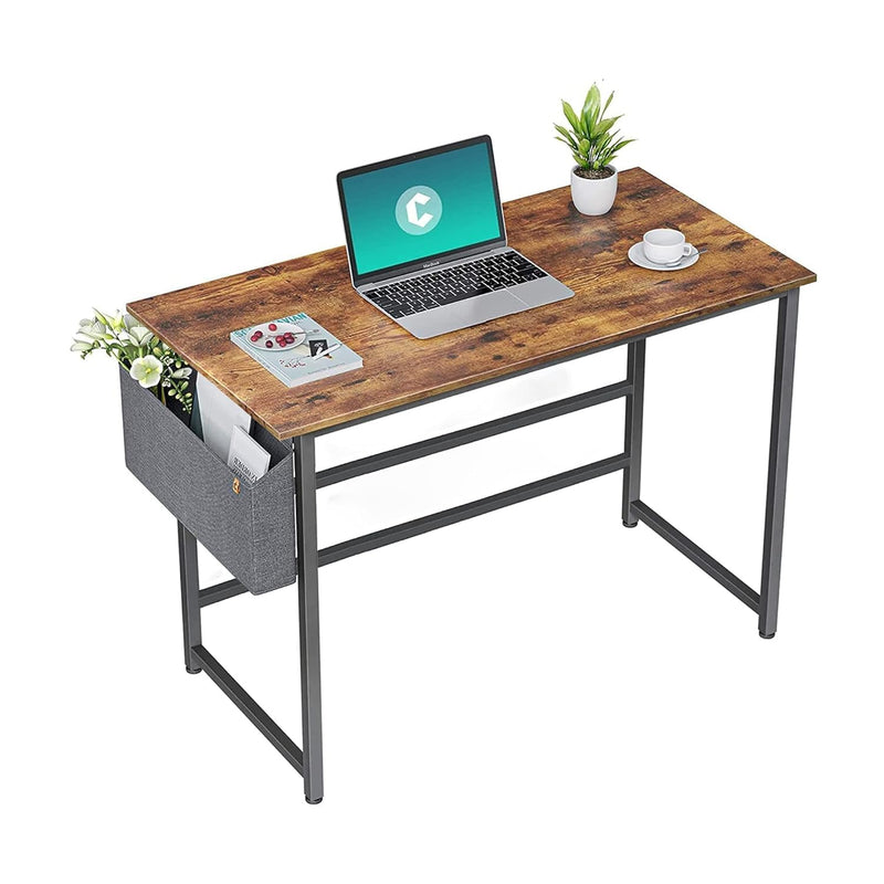 CubiCubi Multi-Purpose Computer Desk, Laptop Table, Home Office Writing Study Desk, Ideal for Work from Home, Office Desk, DIY Table, Easy to Assemble (Brown)
