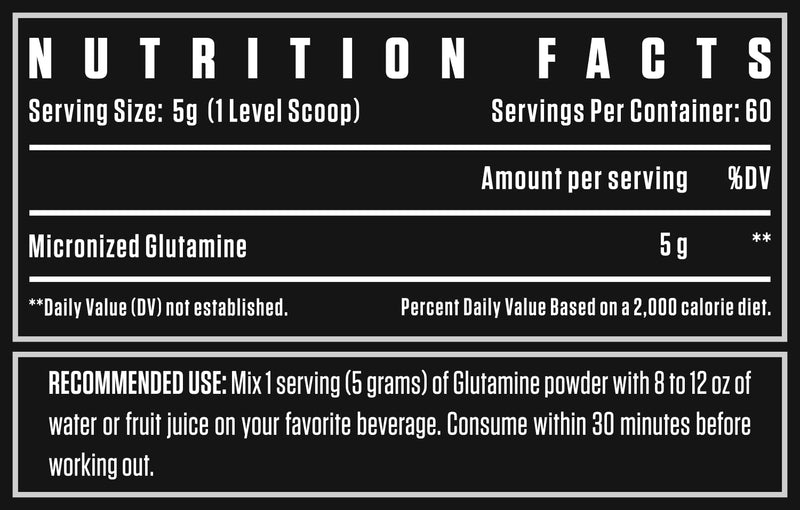 Dexter Jackson Black Series Micronized Glutamine - 60 Servings, 300gm | Muscle Recovery and Immune Support - Essential Amino Acid