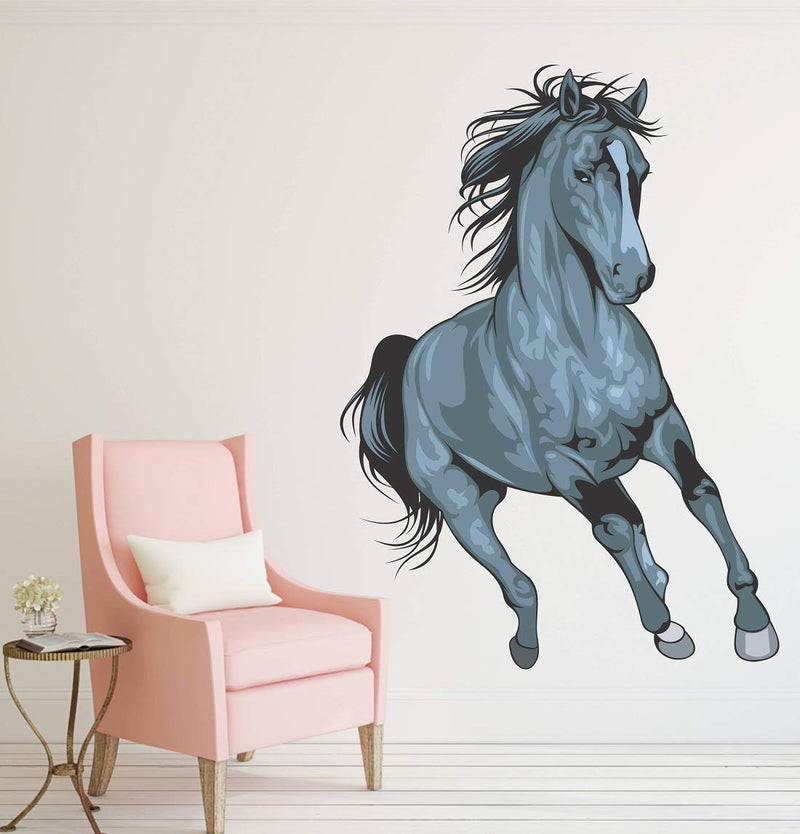 Tuffuk Running Horse Large Vinyl Wallstickers for Home Decorations(60 cm x 80 cm)5TZ212