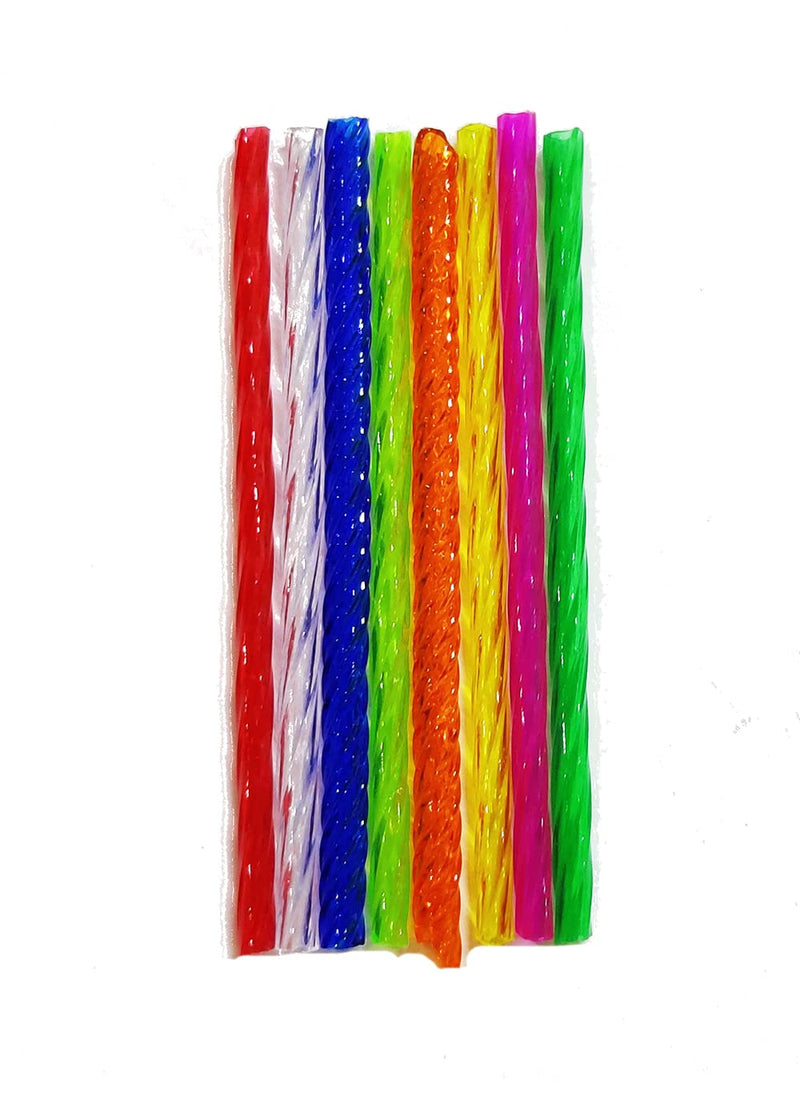 BITONA® Multicoloured Wind Chime Glass Tubes Wind Chime Making Accessories kit for Crafts and School Making Projects (8 pkts Approx 512 Piece