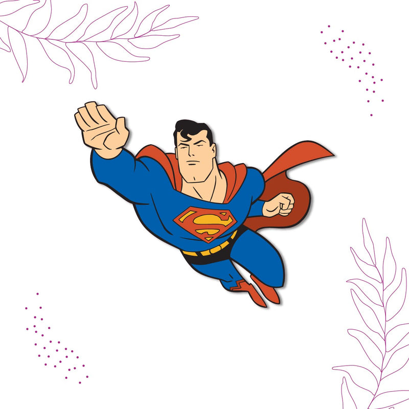 Bhai Please Superman Wooden Fridge Magnet (Pack of 1) Fun Comic Character Gift and Decoration