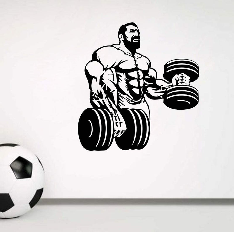 Tuffuk Gym Boy Large Vinyl Wallstickers for Home Decorations(50 cm x 50 cm)4TZ292