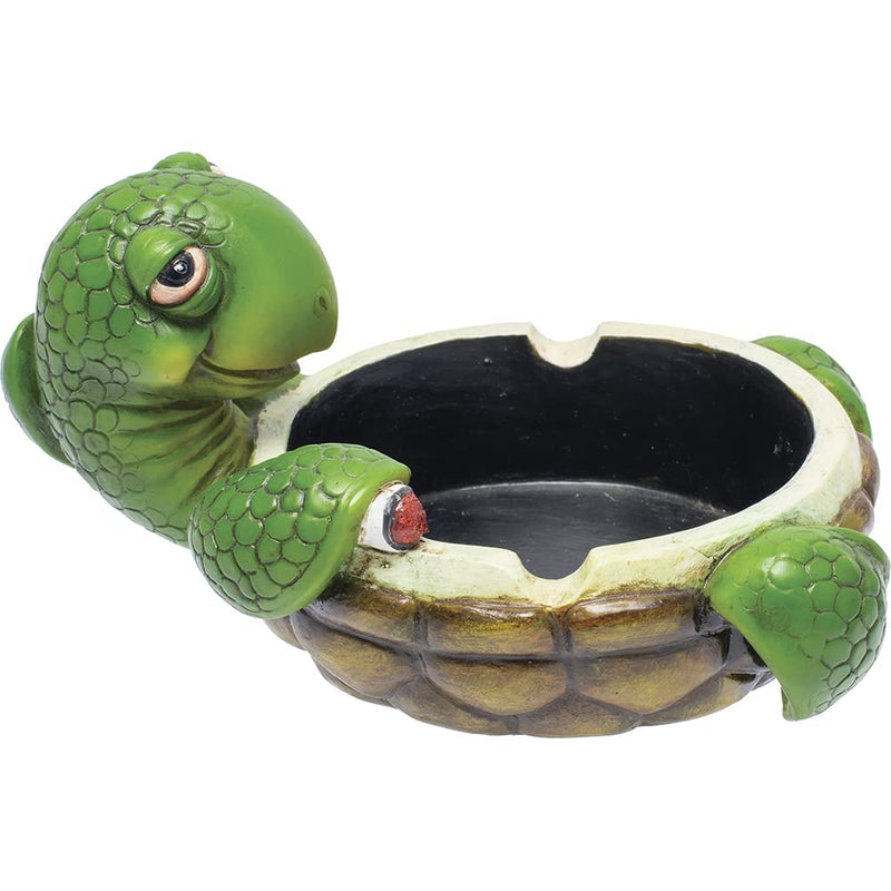 5" Stoned Turtle Ashtray: Handcrafted, Fun and Unique Polystone Ashtray for Indoor/Outdoor Use