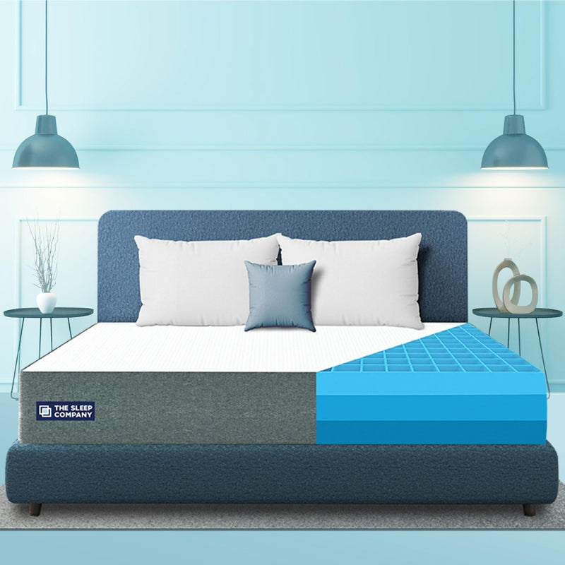 The Sleep Company SmartGRID Luxe 8 Inch Queen Size Soft Mattress with LuxioTec for Luxury Comfort | 10 Years Warranty | Luxury Mattress Double Bed with Patented Japanese SmartGRID Technology | 78x60