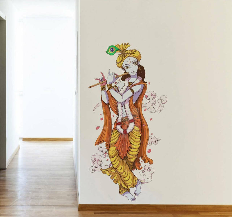 GADGETS WRAP Lord Krishna with Flute ' Wall Sticker