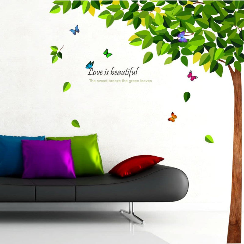 Wallzone Love is Beautiful Large Vinyl Wallsticker for Home Decoration (103 cm x 128 cm)