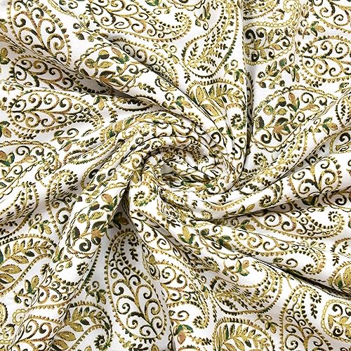 THE LINEN COMPANY Cotton Double Bedsheet with Double Dohar, Reversible AC Blanket with Silk Border | 300 TC Soft Lightweight (Combo Set, Green Paisley)