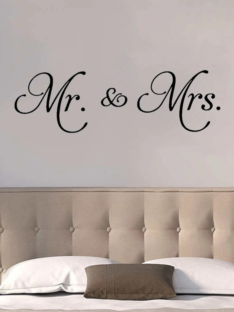 GADGETS WRAP Wall Decal Vinyl Sticker for Home Office Room Decoration 1pc Letter Graphic Wall Sticker Mr. & Mrs.